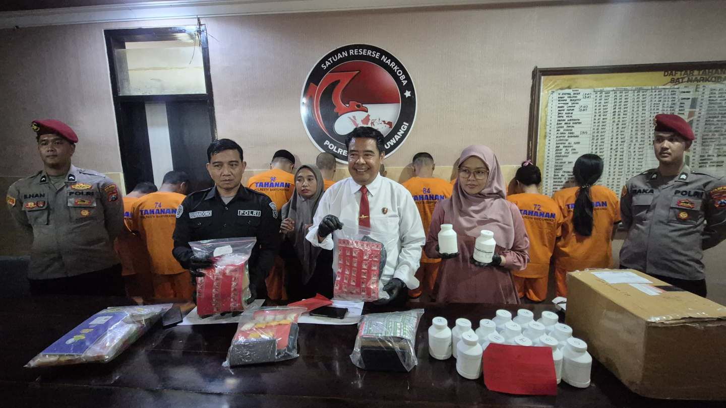 Polresta Banyuwangi Ungkap 22 Kasus Narkoba, Amankan 25 Tersangka