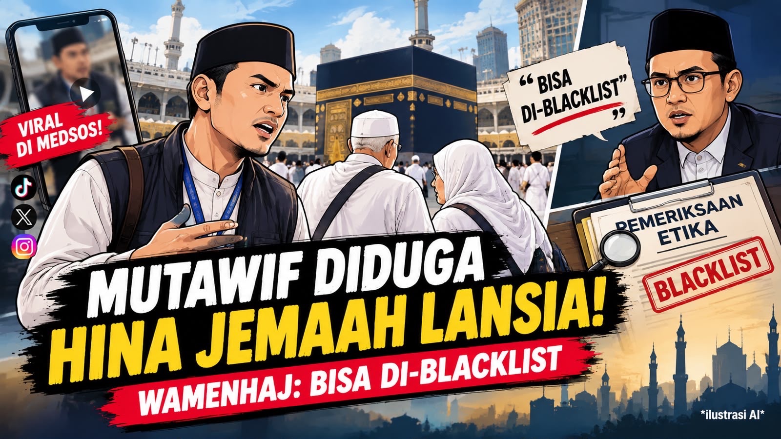 Wamenhaj Minta Mutawif yang Diduga Menghina Jemaah Lansia Masuk Daftar Hitam