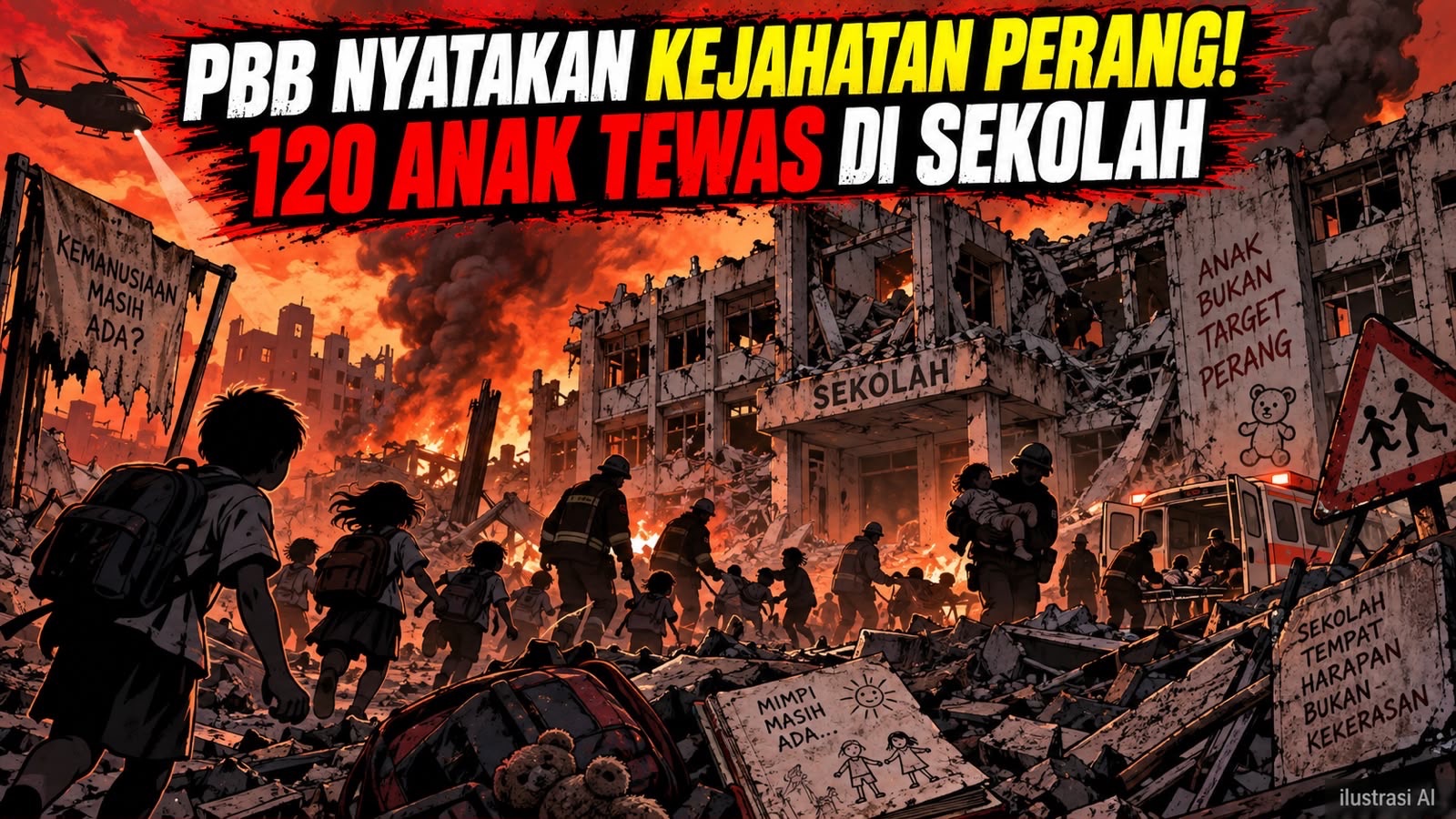 PBB Sebut Serangan Militer AS ke Sekolah di Iran Berindikasi Kejahatan Perang, Ratusan Korban Tewas