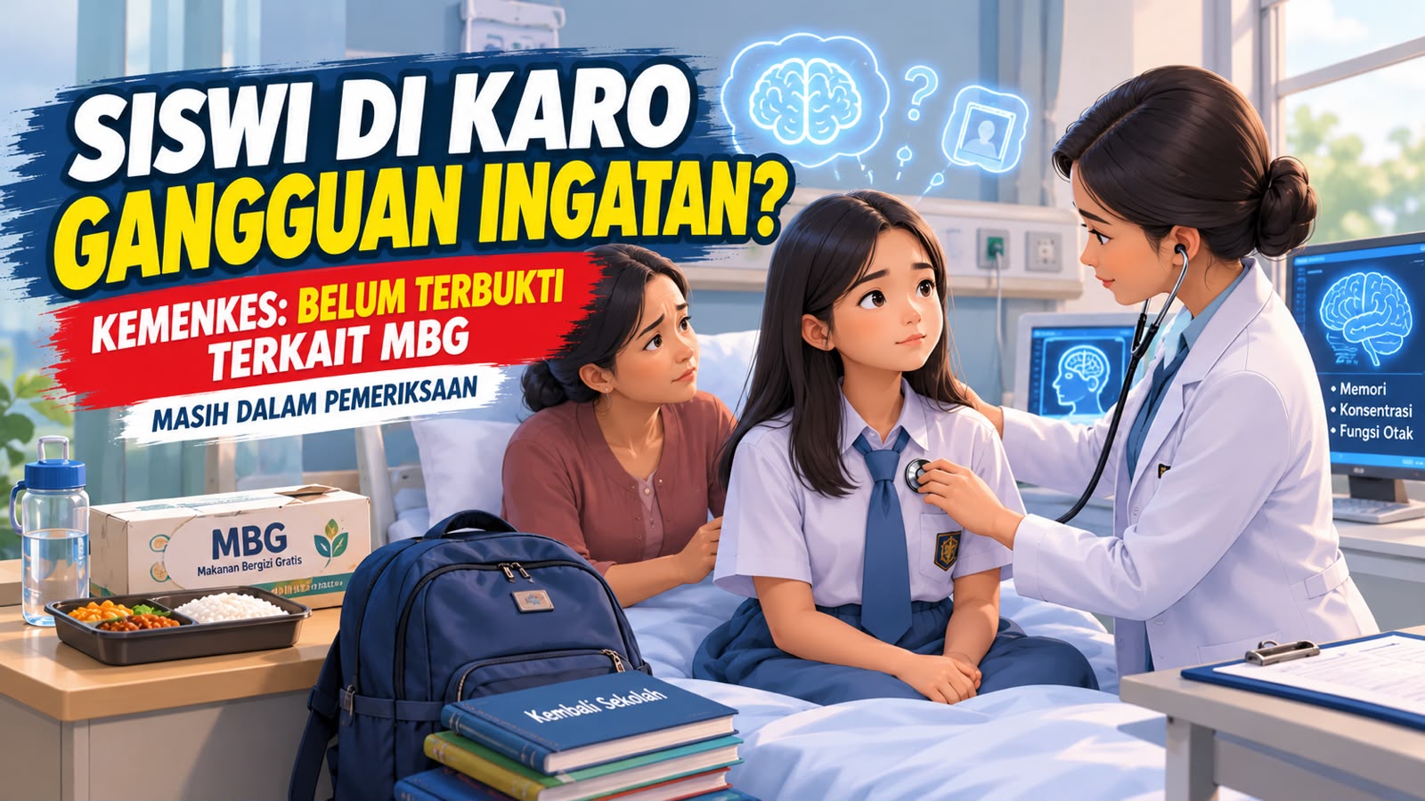 SISWI DI KARO DISEBUT HILANG INGATAN USAI KERACUNAN MBG, KEMENKES&nbsp; PENJELASAN