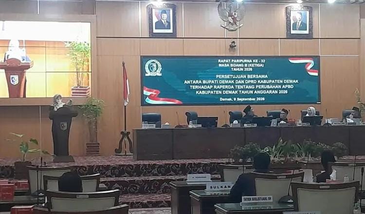 Persetujuan Bersama Raperda Perubahan APBD 2026 Dicapai dalam Rapat Paripurna ke-32 DPRD Demak